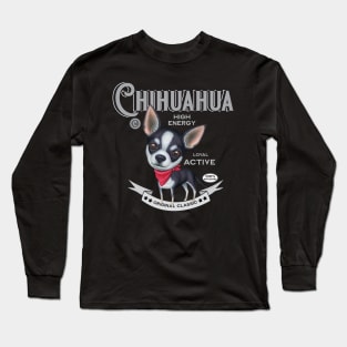 Chihuahua wearing red bandana Long Sleeve T-Shirt